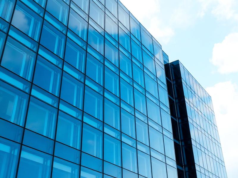 Modern office building with glass curtain walling